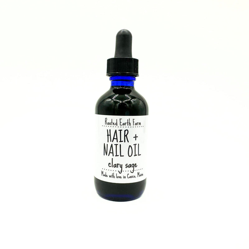 Rooted Earth Farm + Apothecary Herbal Hair + Nail Oil Hair + Nail Care White Smoke clary sage / 1 oz