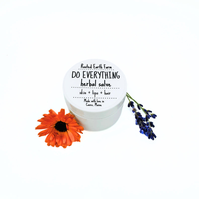 Rooted Earth Farm + Apothecary Do Everything Salve Herbal Salves + Balms White Smoke 1 oz jar