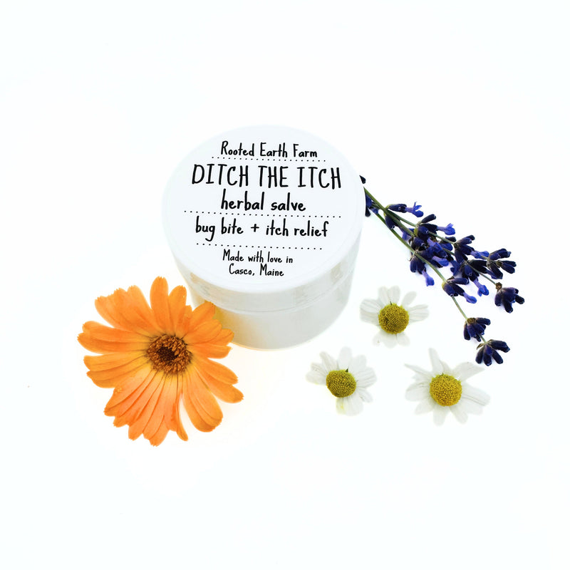 Rooted Earth Farm + Apothecary Ditch the Itch Salve Herbal Salves + Balms White Smoke 1 oz