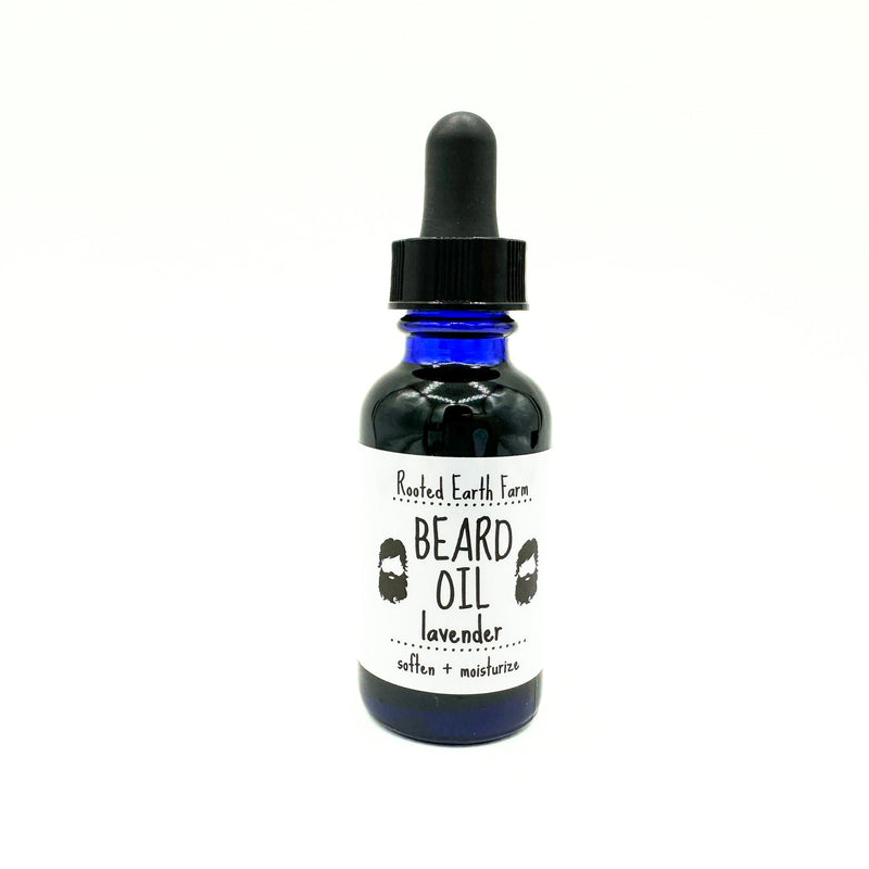 Rooted Earth Farm + Apothecary Herbal Beard Oil Hair + Nail Care White Smoke 1 fl oz / Lavender