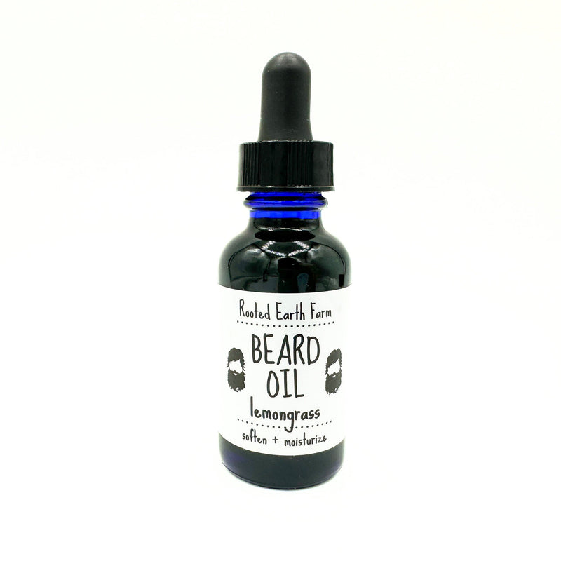 Rooted Earth Farm + Apothecary Herbal Beard Oil Hair + Nail Care White Smoke 1 fl oz / Lemongrass