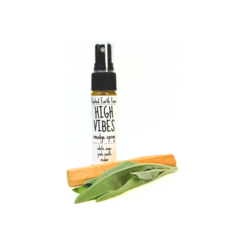 Rooted Earth Farm + Apothecary High Vibes Smudge Spray Smudge Sprays White Smoke 1 oz,2 oz,4 oz