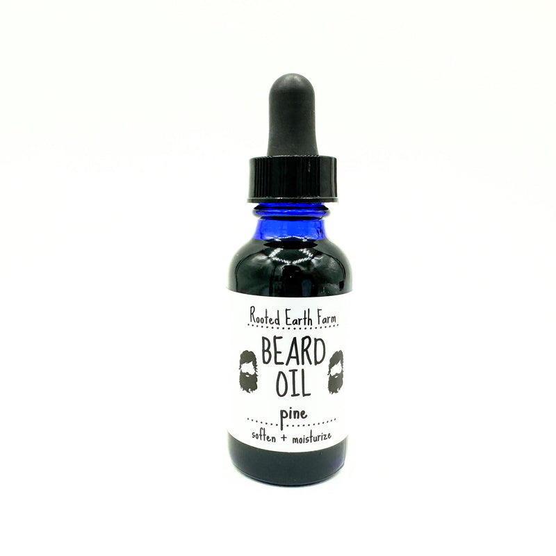 Rooted Earth Farm + Apothecary Herbal Beard Oil Hair + Nail Care White Smoke 1 fl oz / Pine
