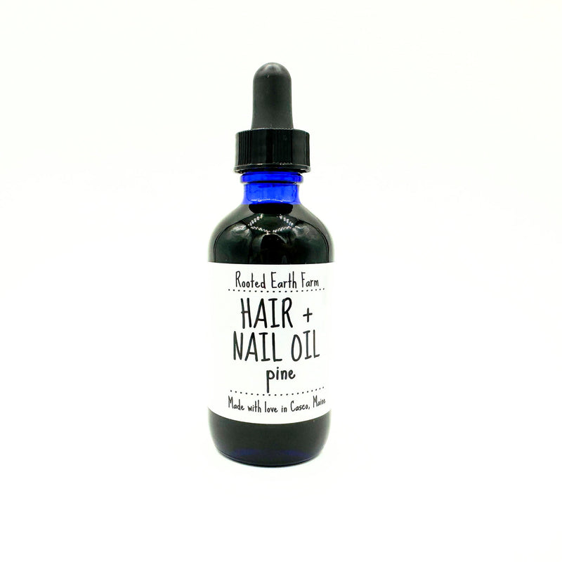 Rooted Earth Farm + Apothecary Herbal Hair + Nail Oil Hair + Nail Care White Smoke pine / 2 oz