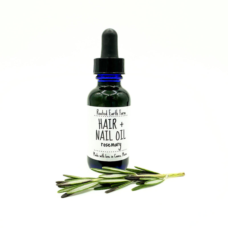 Rooted Earth Farm + Apothecary Herbal Hair + Nail Oil Hair + Nail Care White Smoke rosemary / 1 oz
