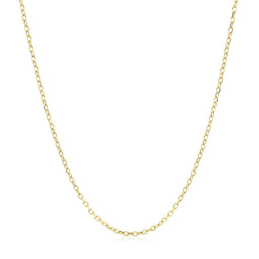 Bids.com 14k Yellow Gold Faceted Cable Link Chain 1.3mm Necklaces White Smoke 16 / Yellow Gold,18 / Yellow Gold,20 / Yellow Gold