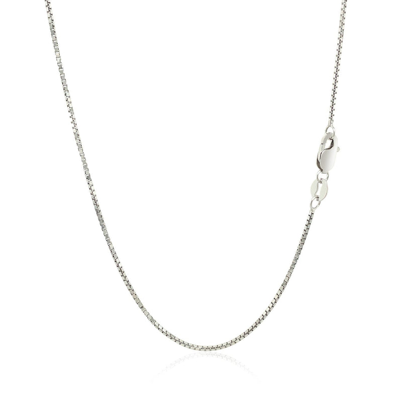 Bids.com 14k White Gold Octagonal Box Chain (1.00 mm) Necklaces White Smoke 16 / White Gold,18 / White Gold,20 / White Gold,24 / White Gold,26 / White Gold