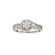 Bids.com .50ct Diamond Eng Only 10KT White Gold Rings White Smoke 5.0