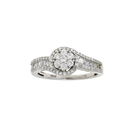 Bids.com .50ct Diamond Eng Only 10KT White Gold Rings White Smoke 5.0