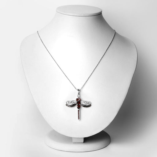 Bids.com 2.29 Carat Genuine Garnet and White Topaz .925 Sterling Silver Pendant Pendants White Smoke size 18.00
