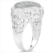 Bids.com 0.54 Carat Genuine White Diamond .925 Sterling Silver Ring Rings White Smoke size 9.00,size 6.00,size 7.00,size 8.00