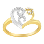 Bids.com 10K Two-Toned Gold Diamond Heart Shape Cluster Ring (1/6 Cttw, H-I Color, I1-I2 Clarity) - Size 6 Rings White Smoke 7 / YellowWhite.Gold,8.5 / YellowWhite.Gold,8 / YellowWhite.Gold,7.5 / YellowWhite.Gold,7.25 / YellowWhite.Gold,6.5 / YellowWhite.Gold,6 / YellowWhite.Gold