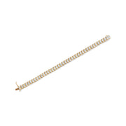 Bids.com 14K Yellow Gold 5.0 Cttw Invisible Set Princess-cut Diamond Buckle Link Tennis Bracelet (H-I Color, SI2-I1 Clarity) - Size 7.25" Bracelets White Smoke White.Gold / 7.5,Yellow.Gold / 7.25