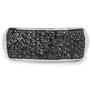 Bids.com 0.43 Carat Genuine Black Diamond .925 Sterling Silver Ring Rings Dark Slate Gray size 6.00,size 7.00,size 8.00,size 9.00