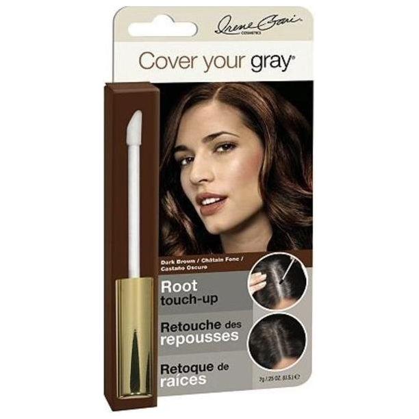 Irene Gari Irene Gari Cover Your Gray Root TouchUp for Women Dark Brown  0.25 oz Hair Color Dark Slate Gray