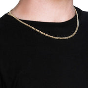 Bids.com 10k Yellow Gold Miami Cuban Semi Solid Chain (4.50 mm) Necklaces Black 20 / Yellow Gold,22 / Yellow Gold