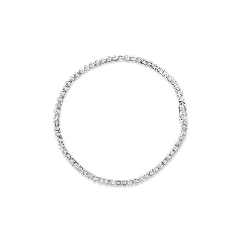 Bids.com 14K White Gold 4.0 Cttw Classic Lab-Grown Diamond Tennis Bracelet (F-G Color, VS2-SI1 Clarity) - 7" Inches Bracelets White Smoke White.Gold / 7 / A