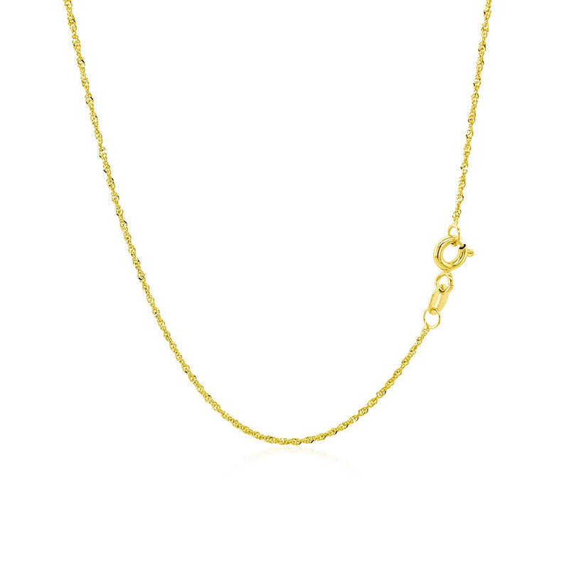 Bids.com 10k Yellow Gold Singapore Chain 1.0mm Necklaces White Smoke 16 / Yellow Gold,18 / Yellow Gold,20 / Yellow Gold,One / Yellow Gold