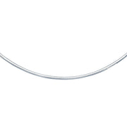 Bids.com 14k White Gold Chain in a Classic Omega (3 mm) Necklaces White Smoke 16 / White Gold,18 / White Gold,20 / White Gold