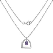 Bids.com 10.70 Carat Genuine Amethyst .925 Sterling Silver Pendant Pendants White Smoke