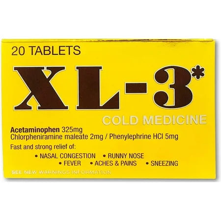 xl-3 Midway XL-3 Cold Medicine Tablets - 20ct Health Care Gold