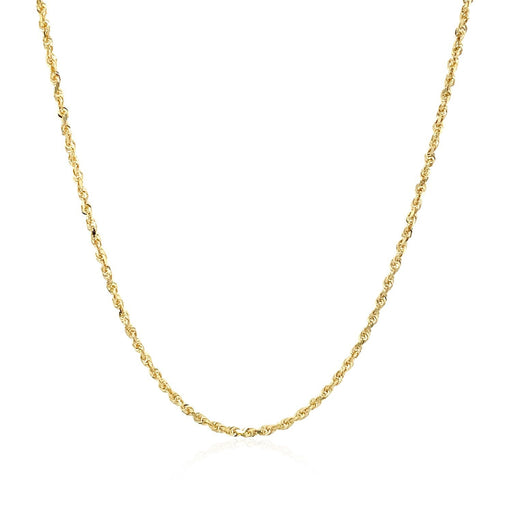 Bids.com 10k Yellow Gold Solid Diamond Cut Rope Chain 1.4mm Necklaces White Smoke 16 / Yellow Gold,18 / Yellow Gold,20 / Yellow Gold,22 / Yellow Gold,24 / Yellow Gold