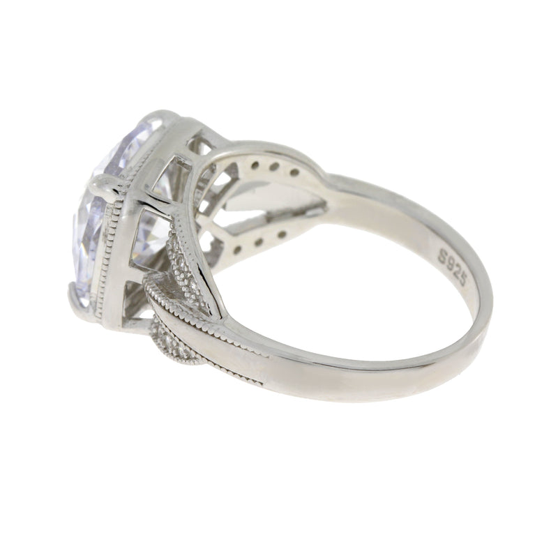 Bids.com Cubic Zirconium Ring Sterling Silver Rings White Smoke 6.0