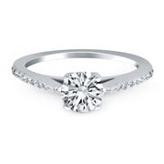 Bids.com 14k White Gold Micro Prong Diamond Cathedral Engagement Ring Rings White Smoke 4 / White Gold,4.5 / White Gold,5 / White Gold,5.5 / White Gold,6 / White Gold,6.5 / White Gold,7 / White Gold,7.5 / White Gold,8 / White Gold,8.5 / White Gold,9 / White Gold