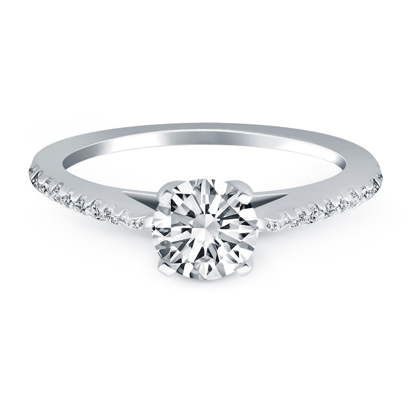 Bids.com 14k White Gold Micro Prong Diamond Cathedral Engagement Ring Rings White Smoke 4 / White Gold,4.5 / White Gold,5 / White Gold,5.5 / White Gold,6 / White Gold,6.5 / White Gold,7 / White Gold,7.5 / White Gold,8 / White Gold,8.5 / White Gold,9 / White Gold
