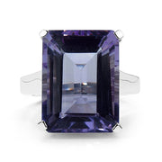 Bids.com 11.47 Carat Genuine Amethyst .925 Sterling Silver Ring Rings White Smoke size 6.00,size 7.00,size 8.00,size 5.00,size 9.00,size 10.00