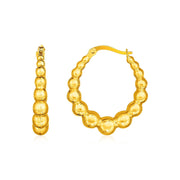 Bids.com 14k Yellow Gold Graduated Sphere Hoop Earrings Earrings White Smoke Yellow Gold