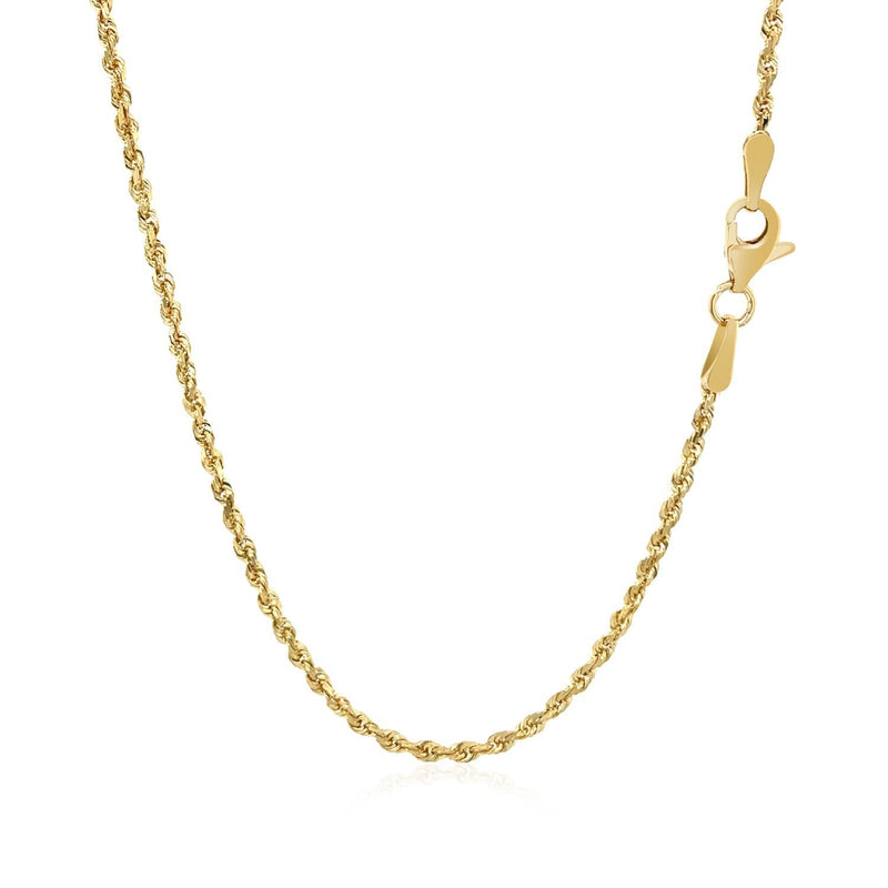 Bids.com 2.0mm 10k Yellow Gold Solid Diamond Cut Rope Chain Necklaces White Smoke 16 / Yellow Gold,18 / Yellow Gold,20 / Yellow Gold,22 / Yellow Gold,24 / Yellow Gold,One / Yellow Gold