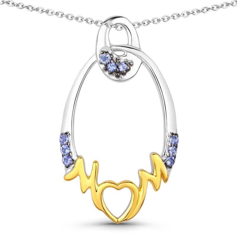 Bids.com 0.18 Carat Genuine Tanzanite .925 Sterling Silver Pendant Pendants White Smoke size 18.00