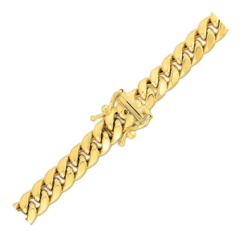 Bids.com 6.9mm 14k Yellow Gold Semi Solid Miami Cuban Chain Necklaces White Smoke 24 / Yellow Gold,26 / Yellow Gold,22 / Yellow Gold