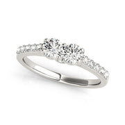 Bids.com 14k White Gold Round Two Stone Diamond Ring (3/4 cttw) Rings White Smoke 3 / White Gold,3.5 / White Gold,4 / White Gold,4.5 / White Gold,5 / White Gold,5.5 / White Gold,6 / White Gold,6.5 / White Gold,7 / White Gold,7.5 / White Gold,8 / White Gold,8.5 / White Gold,9 / White Gold