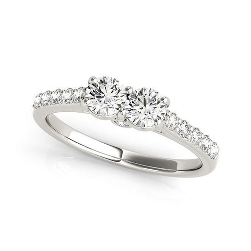Bids.com 14k White Gold Round Two Stone Diamond Ring (3/4 cttw) Rings White Smoke 3 / White Gold,3.5 / White Gold,4 / White Gold,4.5 / White Gold,5 / White Gold,5.5 / White Gold,6 / White Gold,6.5 / White Gold,7 / White Gold,7.5 / White Gold,8 / White Gold,8.5 / White Gold,9 / White Gold