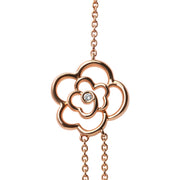 Bids.com 18K Rose Gold 1/2 Cttw Diamond and Freshwater Pearl Double Strand Station Necklace  (G-H Color, SI1-SI2 Clarity) - Adjustable up to 16" to 20" Necklaces White Smoke Rose.Gold / 18