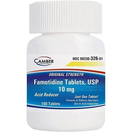 Camber Consumer Care Camber Consumer Care Famotidine 10 mg Tablets Acid Relief Tablets 100 Count Famotidine Lavender