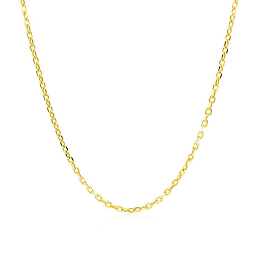 Bids.com 14k Yellow Gold Diamond Cut Cable Link Chain (1.50 mm) Necklaces White Smoke 16 / Yellow Gold,18 / Yellow Gold,20 / Yellow Gold,22 / Yellow Gold,24 / Yellow Gold,30 / Yellow Gold,26 / Yellow Gold