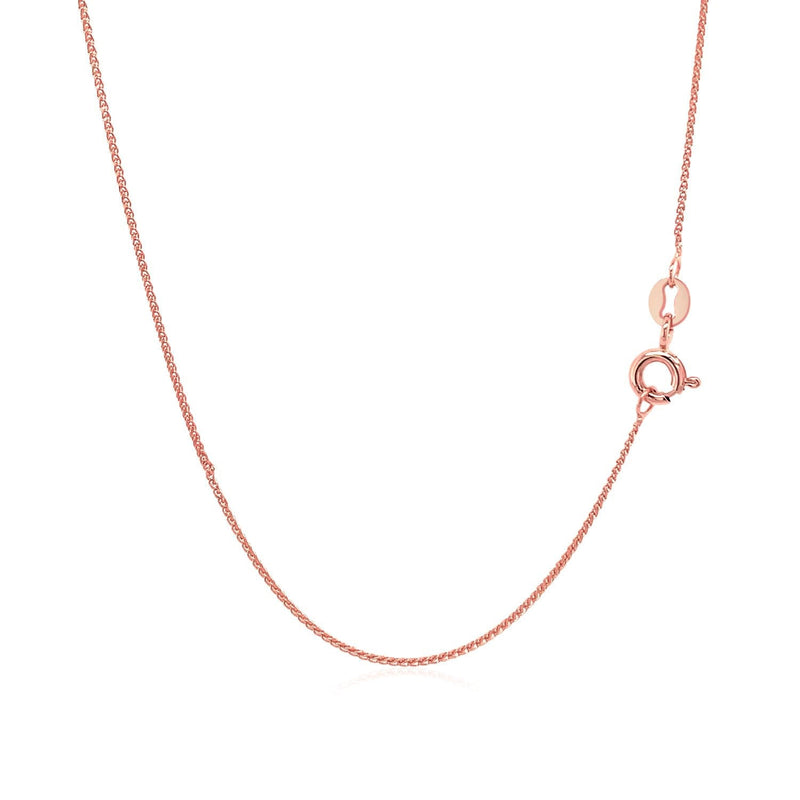 Bids.com 14k Rose Gold Diamond Cut Round Wheat Chain 0.6mm Necklaces White Smoke 16 / Rose Gold,18 / Rose Gold,20 / Rose Gold,One / Rose Gold