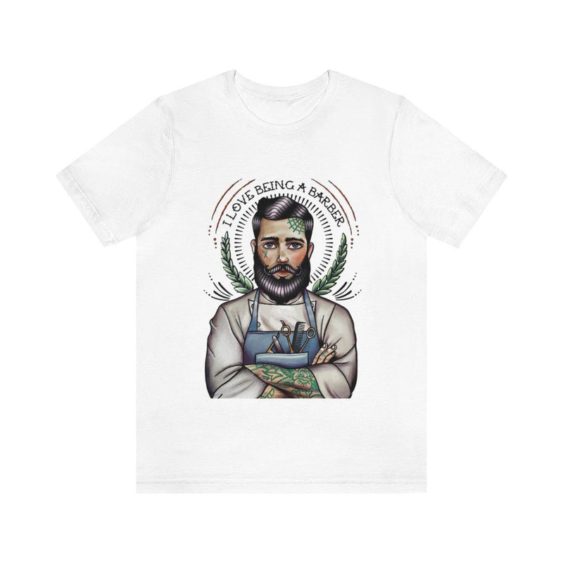 officialilovebeingabarber Unisex Jersey Short Sleeve Tee T-Shirt White Smoke White / S,White / M,White / L,White / XL,White / 2XL,White / 3XL