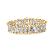 Bids.com 10K Yellow Gold 4.00 Cttw Pave Diamond Classic Link 7" Bracelet (I-J Color, I2-I3 Clarity) Bracelets White Smoke Yellow.Gold / 4