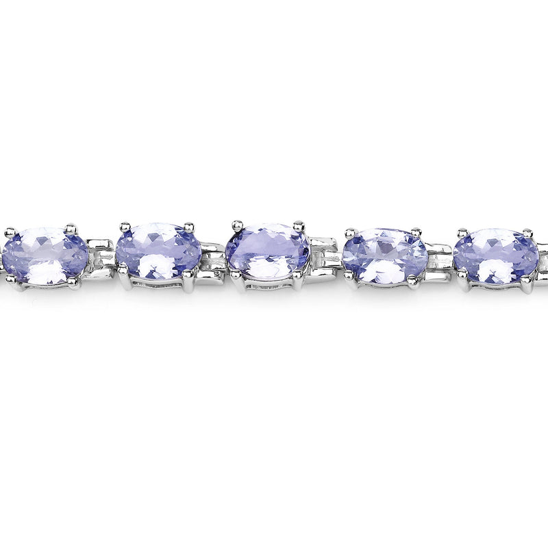Bids.com 9.68 Carat Genuine Tanzanite .925 Sterling Silver Bracelet Bracelets White Smoke size 7.50,size 7.25,size 7.75