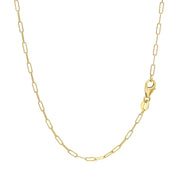 Bids.com 18K Yellow Gold Fine Paperclip Chain (1.50 mm) Necklaces White Smoke 16 / Yellow Gold,18 / Yellow Gold,20 / Yellow Gold