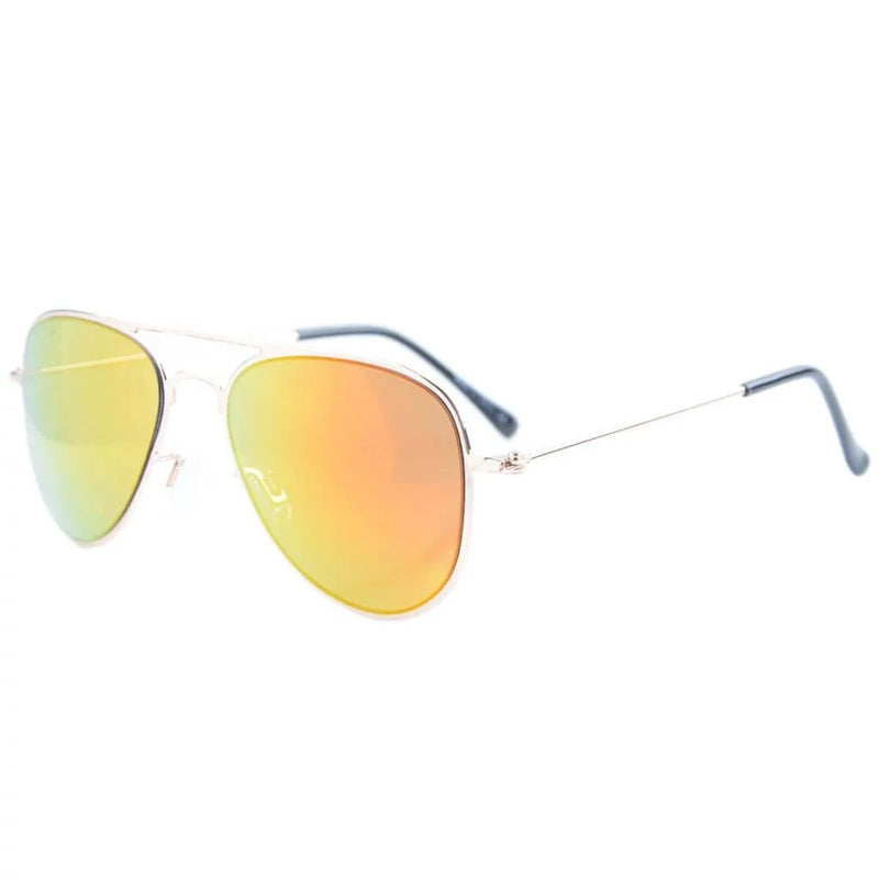 eyekeeper.com 2-6yr Old Kids Child Pilot Metal Frame Sunglasses S15017 Sunglasses White Smoke Red Mirror