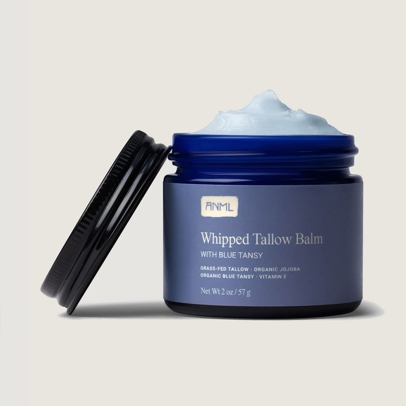 ANML Essentials Whipped Tallow Balm with Blue Tansy Moisturizer Antique White Blue Tansy