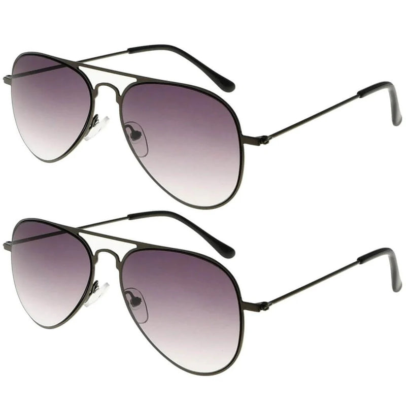 eyekeeper.com 2 Pack 3-10yr Old Kids Child Pilot Metal Sunglasses S15016 Sunglasses White Smoke Black Silver Mirror,Blue Lens,Gold Brown Lens,Gold Green Mirror,Gold Red Mirror,Pink Lens,Purple Lens,Silver G15,Silver Silver Mirror