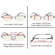 eyekeeper.com 2 Pack Half-rim Blue Light Filter Reading Glasses UVR1702 Eyeglasses White Smoke Black-2pcs / +0.75,Black-2pcs / +1.00,Black-2pcs / +3.50,Gold-2pcs / +0.75,Gold-2pcs / +1.00,Gold-2pcs / +2.50,Gold-2pcs / +3.50,Gold-2pcs / +0.50,Gold-2pcs / +1.50,Gold-2pcs / +1.75,Gold-2pcs / +2.00,Gold-2pcs / +2.25,Silver-2pcs / +1.00,Silver-2pcs / +2