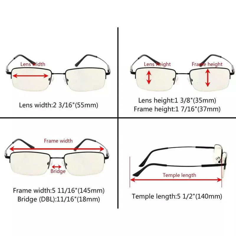 eyekeeper.com 2 Pack Half-rim Blue Light Filter Reading Glasses UVR1702 Eyeglasses White Smoke Black-2pcs / +0.75,Black-2pcs / +1.00,Black-2pcs / +3.50,Gold-2pcs / +0.75,Gold-2pcs / +1.00,Gold-2pcs / +2.50,Gold-2pcs / +3.50,Gold-2pcs / +0.50,Gold-2pcs / +1.50,Gold-2pcs / +1.75,Gold-2pcs / +2.00,Gold-2pcs / +2.25,Silver-2pcs / +1.00,Silver-2pcs / +2