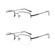 eyekeeper.com 2 Pack Half-rim Blue Light Filter Reading Glasses UVR1702 Eyeglasses White Smoke Black-2pcs / +0.75,Black-2pcs / +1.00,Black-2pcs / +3.50
